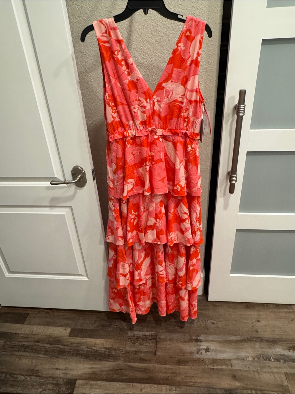 Chelsea28 Coral and Light Pink Floral Maxi Dress NWT size M Nordstrom